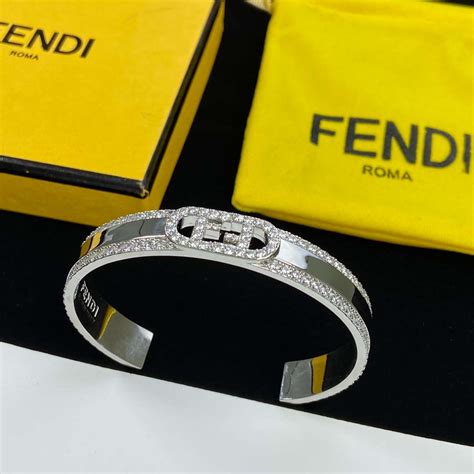 fendi bangle silver|genuine fendi bracelets.